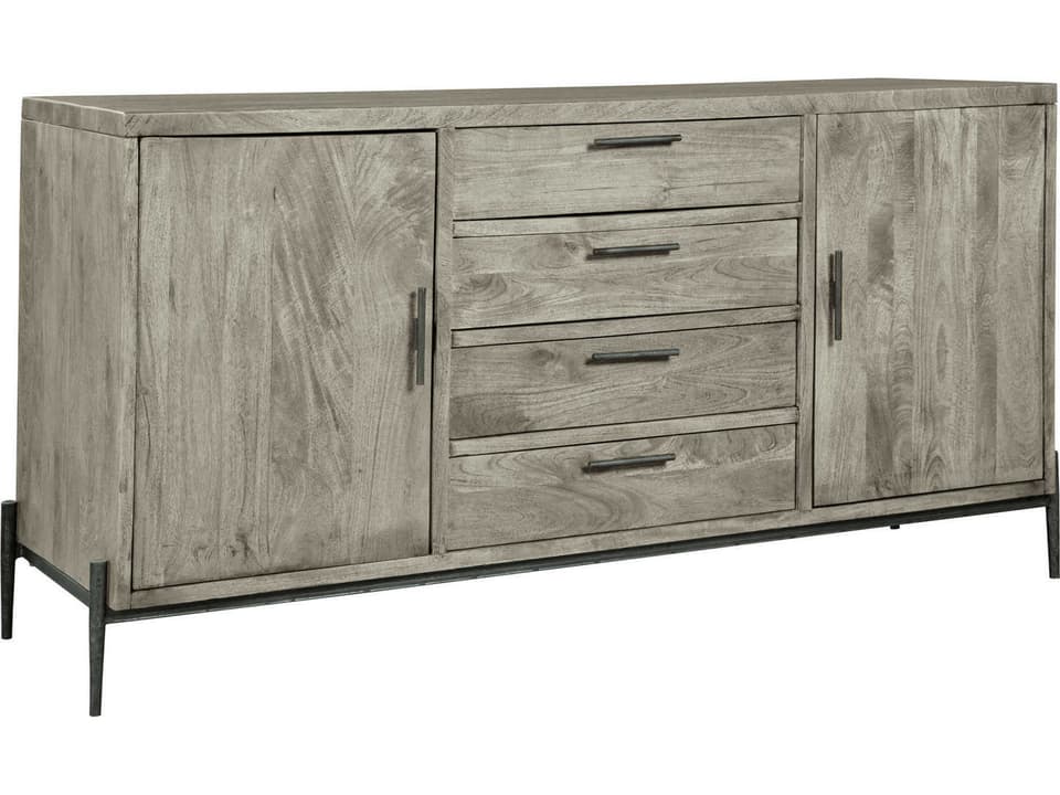 Bedford Park 68-Inch Mango Wood and Iron Sideboard in Bedford Gray