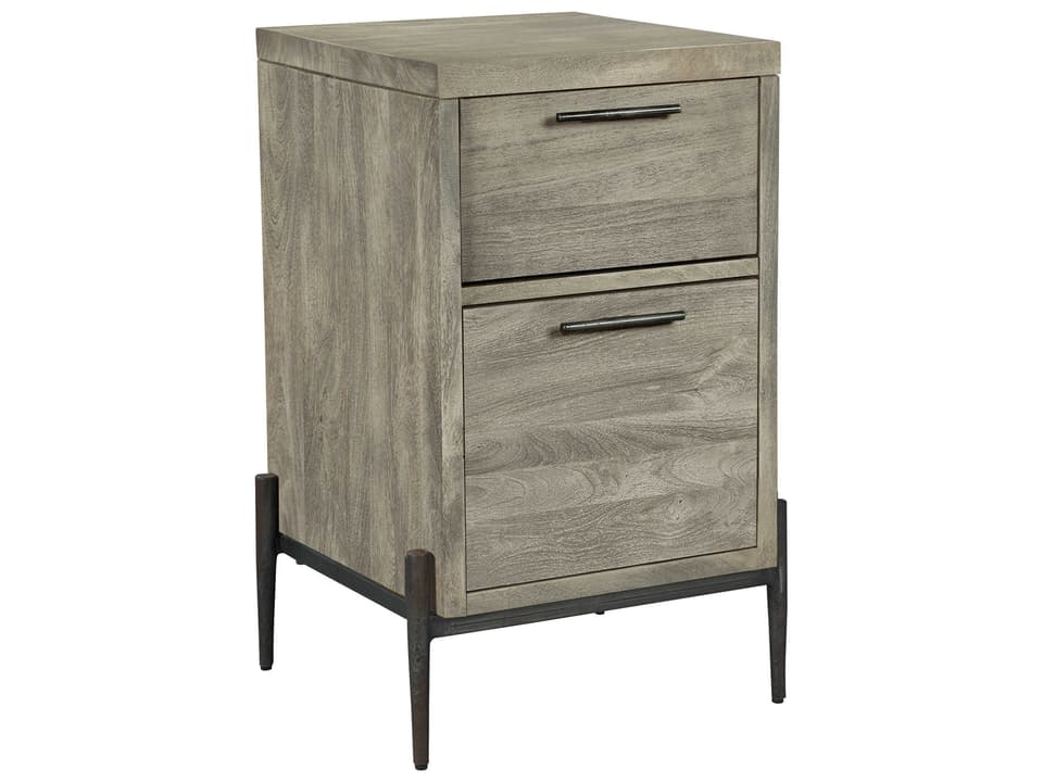 Bedford Park 2-Drawer File Cabinet Mango Wood Forged Iron