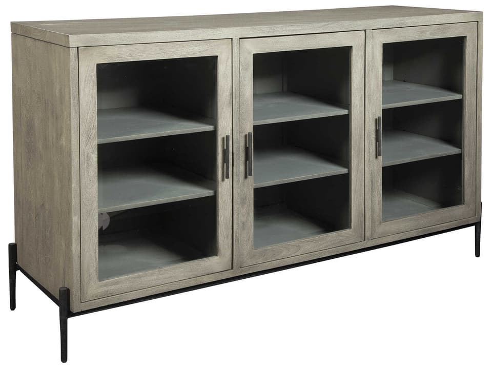 Bedford Park 70 Inch Mango Wood Gray Media Console