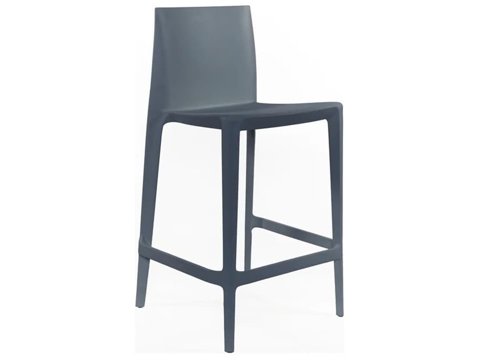 Bellini Dark Grey Recycled Plastic Counter Stool - Pack of 2