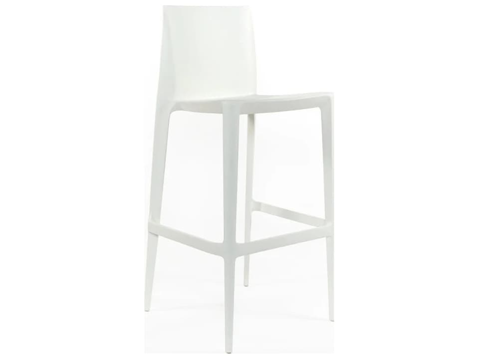 Bellini White Recycled Plastic Bar Stool - Pack of 2