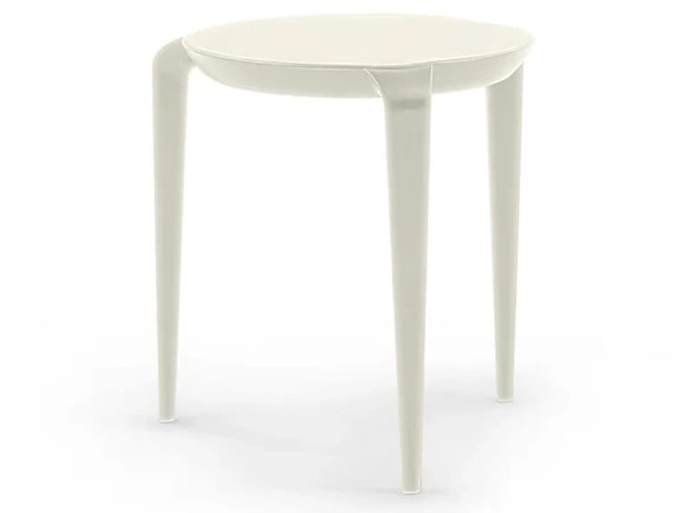 Tavollini White Polypropylene Round End Table - Pack of 2