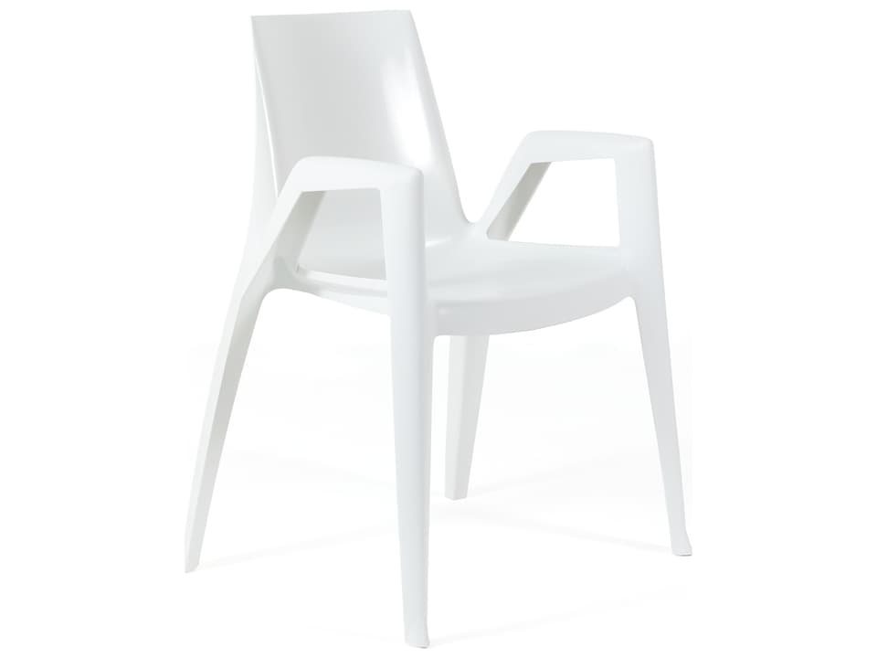 ArcoBellini Fiberglass-Reinforced Polypropylene Armchair White Pearl 1pk