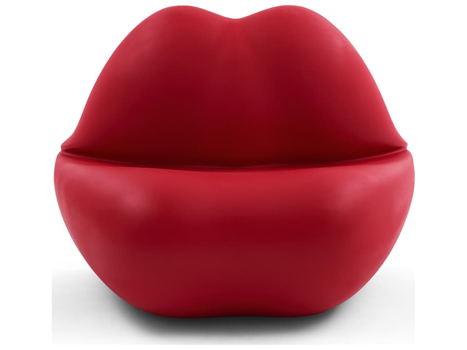 Kiss Polyethylene Accent Chair in Red