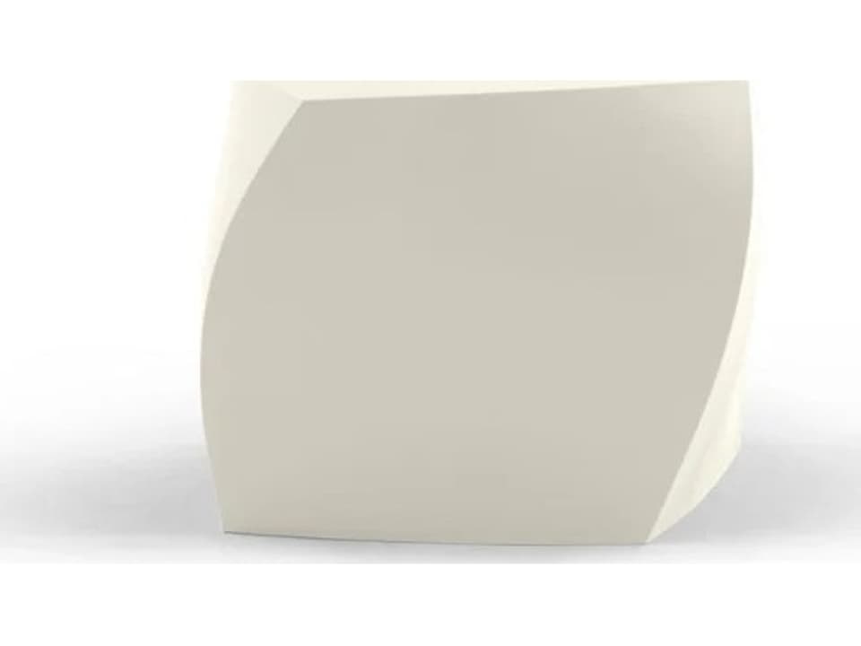 Heller Gehry Left Twist Cube Polyethylene Side Table in White