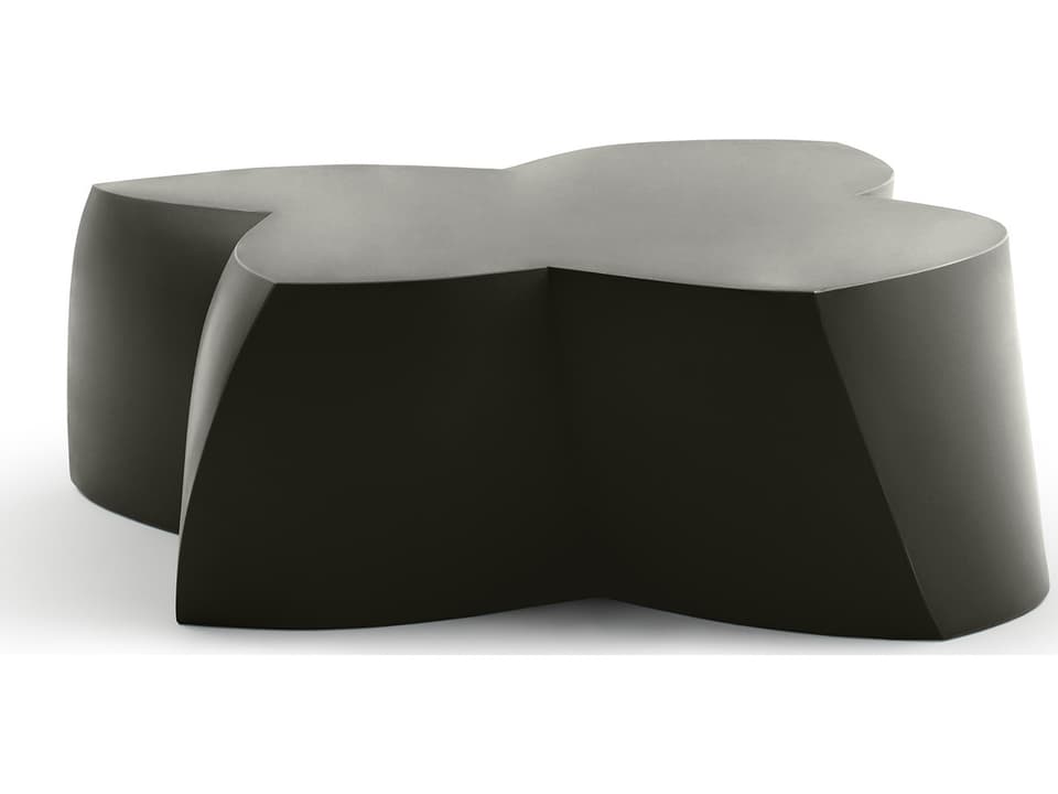 Gehry 48-Inch Clover Polyethylene Coffee Table in Black