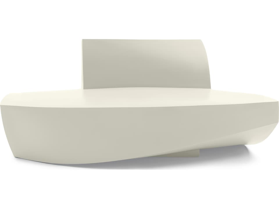 Gehry 72-Inch Rotation-Molded Polymer Sofa in White