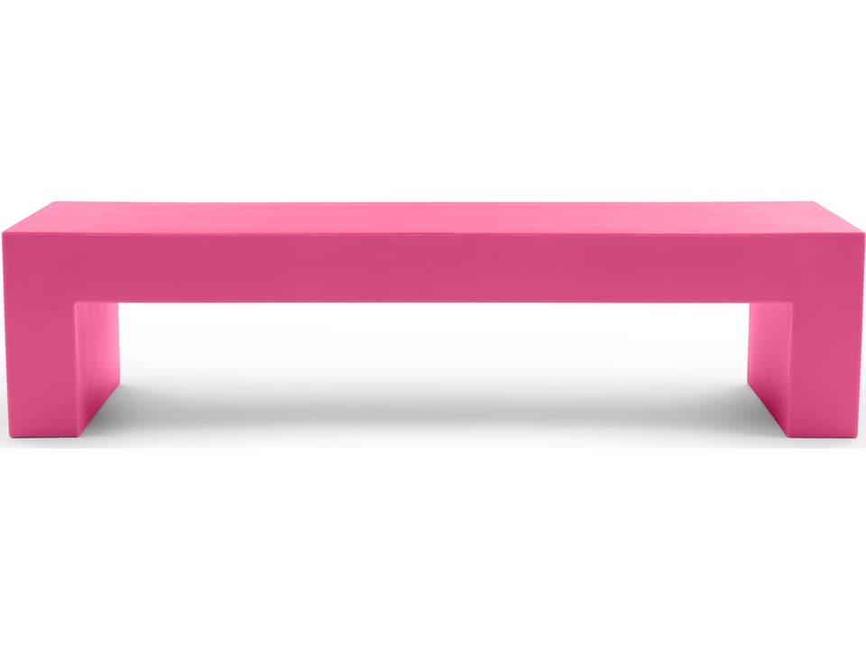 Heller Vignelli Large Polyethylene Bench in Pink