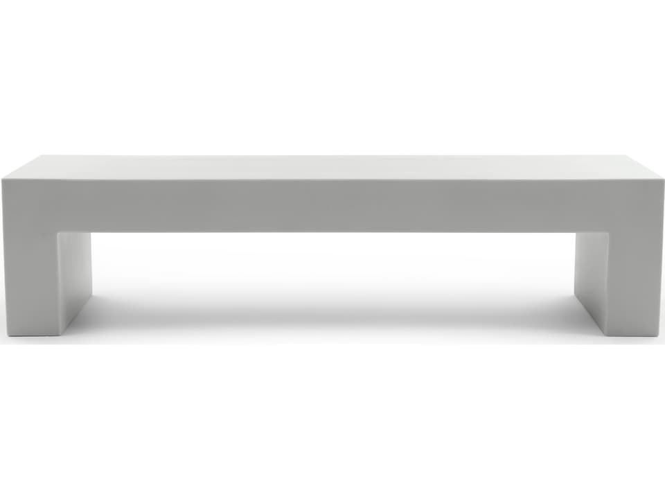 Vignelli Large Polyethylene Bench in Light Grey