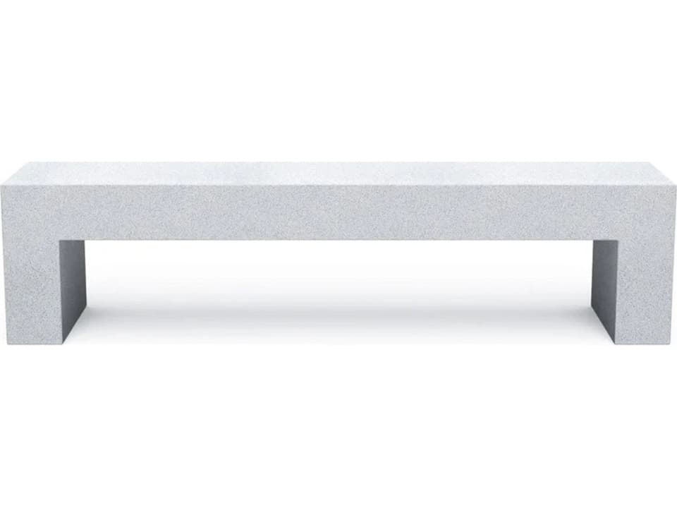 Heller Vignelli Stoned Recycled Plastic Bench Small in Stoned