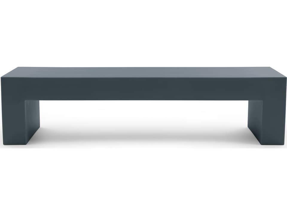 Vignelli 72-Inch Polyethylene Bench in Slate