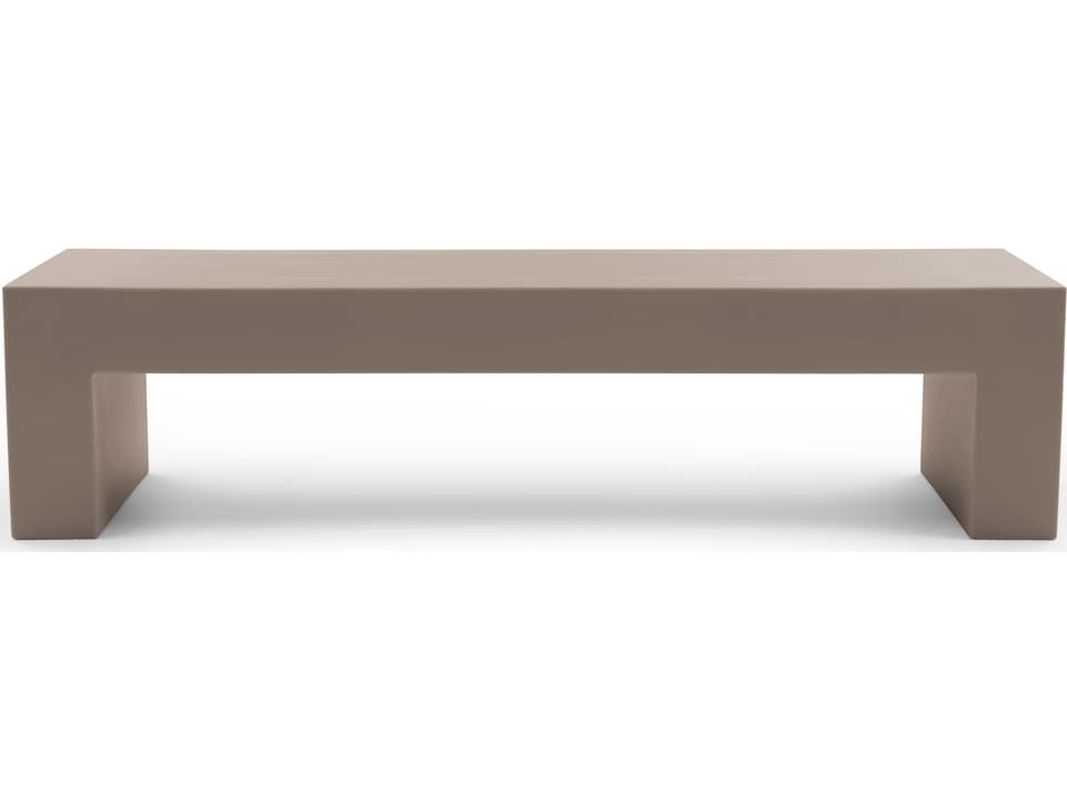 Vignelli Bench Large 72-Inch Polyethylene Bench in Brown