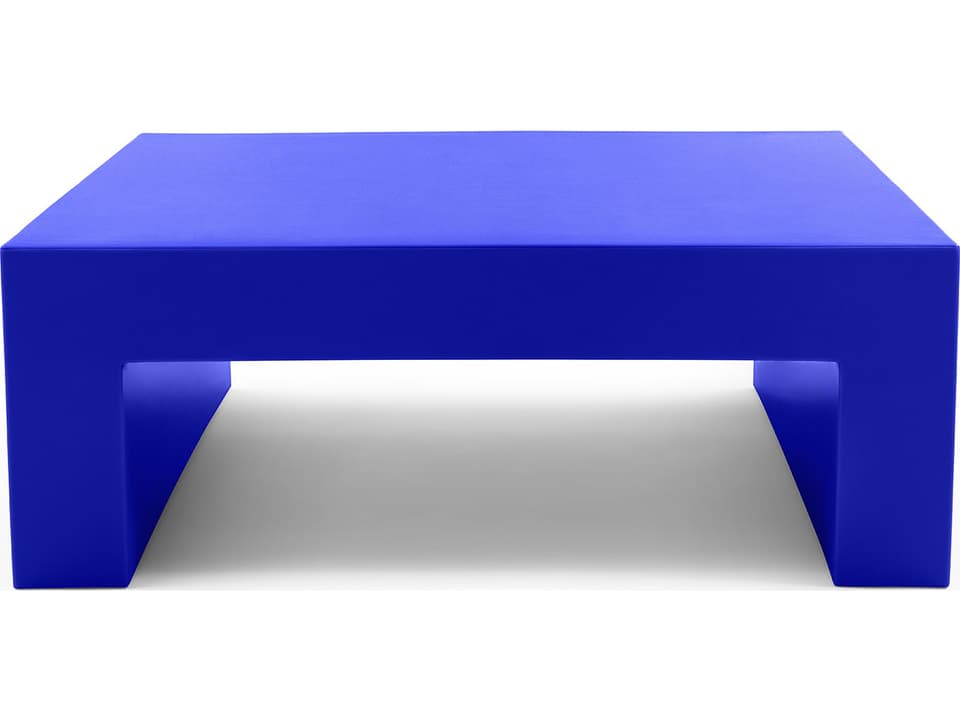Heller Vignelli 47-Inch Square Polyethylene Coffee Table in Blue