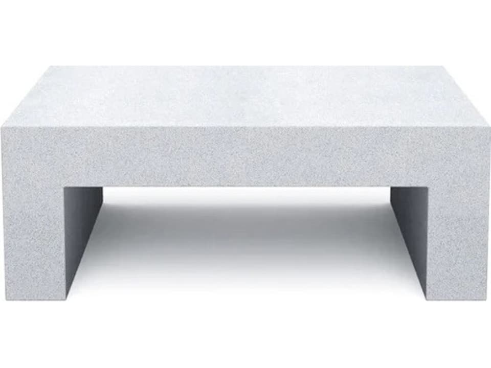 Vignelli 47-Inch Square Roto-Molded Polyethylene Coffee Table in Stoned