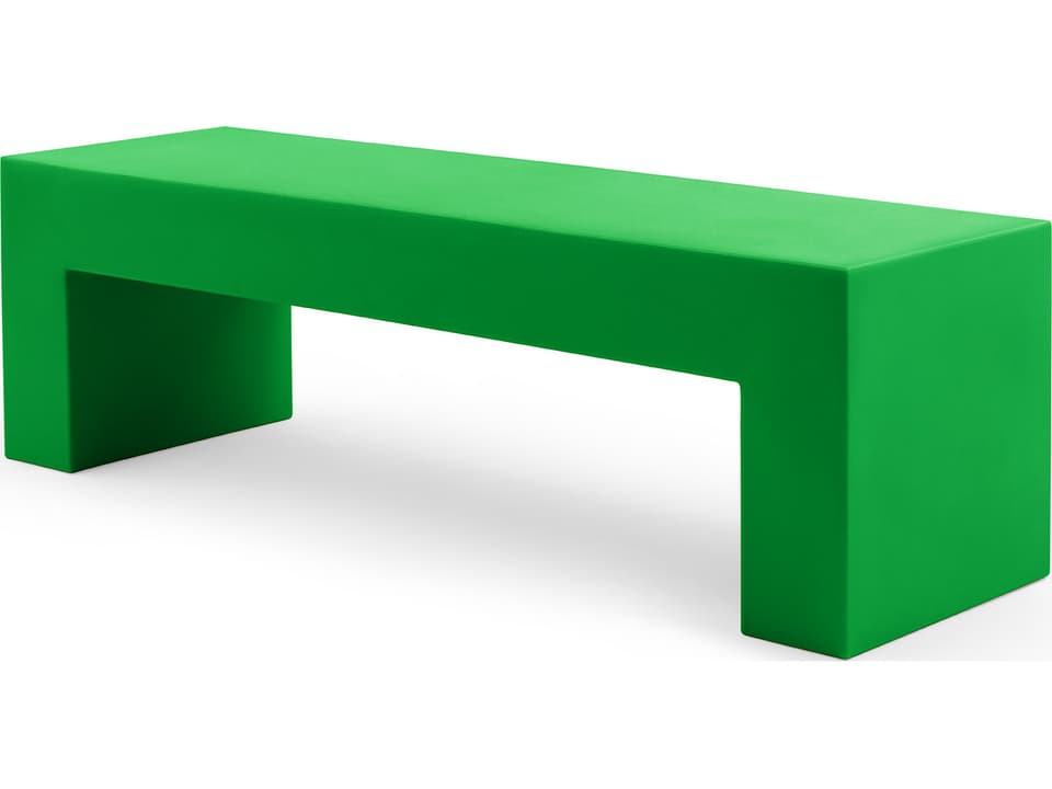 Heller Vignelli Medium 60-Inch Polyethylene Bench in Green