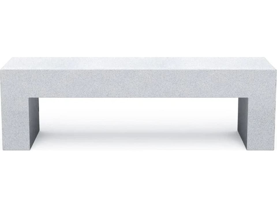 Vignelli 60-Inch Recycled Plastic Bench in Stoned Gray