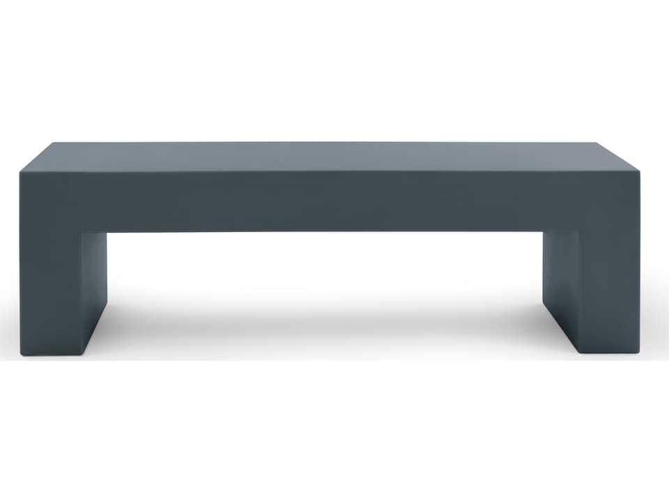 Vignelli 60-Inch Rotational-Molded Polyethylene Bench in Slate