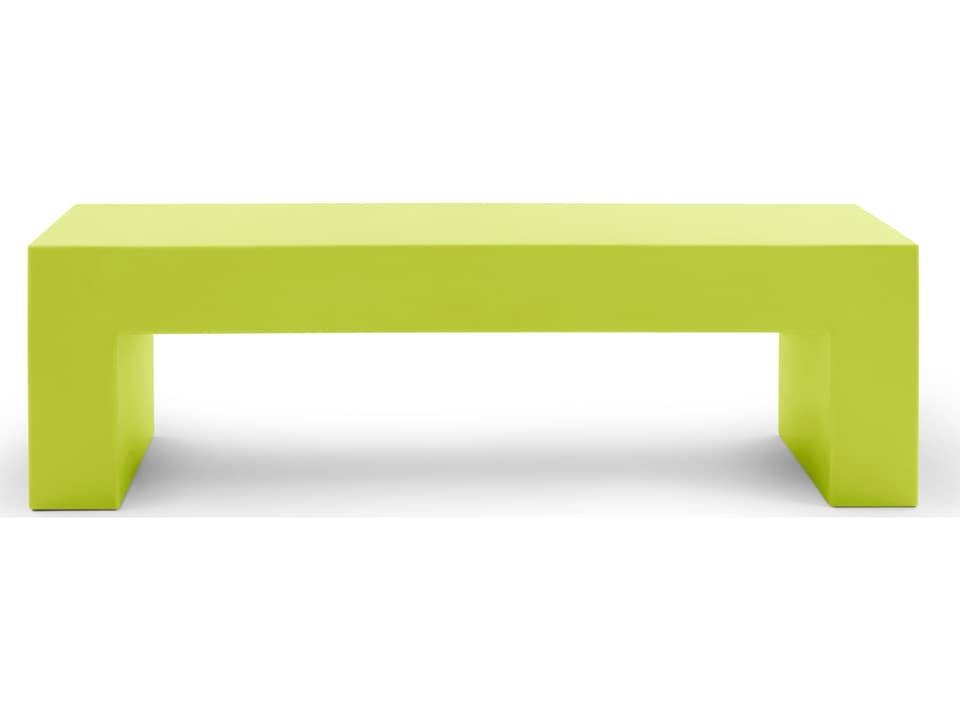 Vignelli 60-Inch Recycled Plastic Bench in Citron