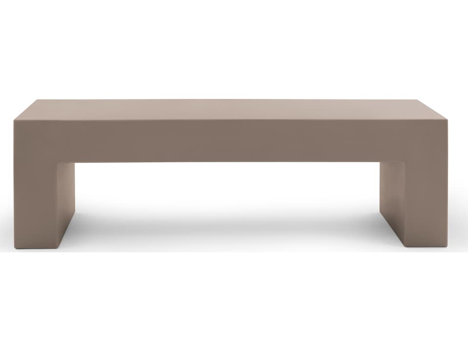 Vignelli 60 Inch Polyethylene Bench in Brown
