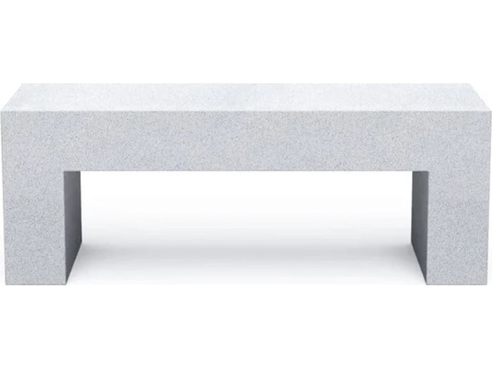 Vignelli Stoned Recycled Plastic Bench in Gray