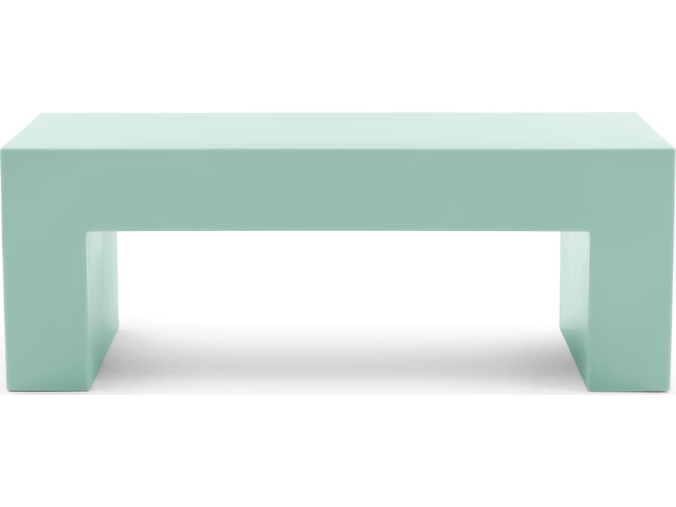 Vignelli Small 48-Inch Recycled Polyethylene Bench in Celadon