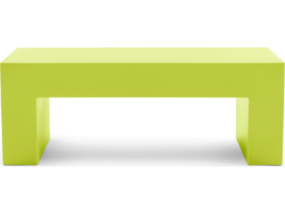 Vignelli Bench Small 48-Inch Polyethylene in Citron