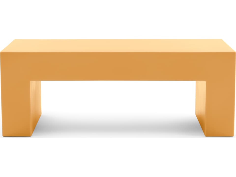 Vignelli Small 48-Inch Polyethylene Bench in Ochre