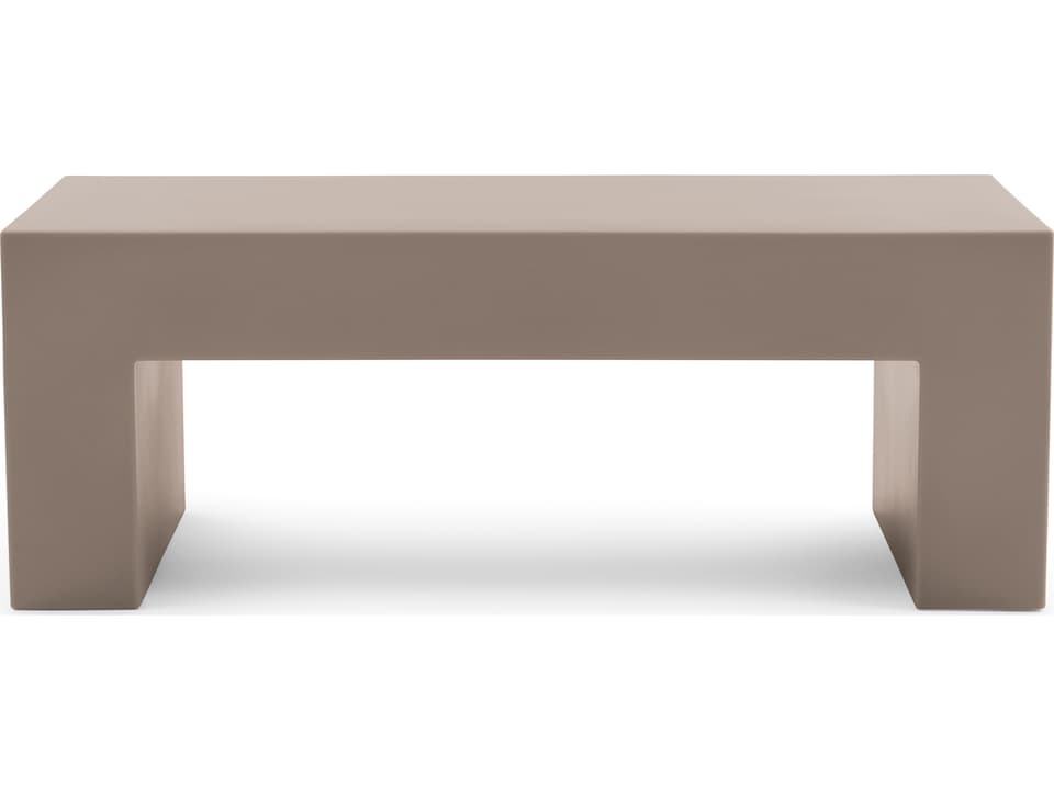 Vignelli Small 48-Inch Polyethylene Bench in Brown