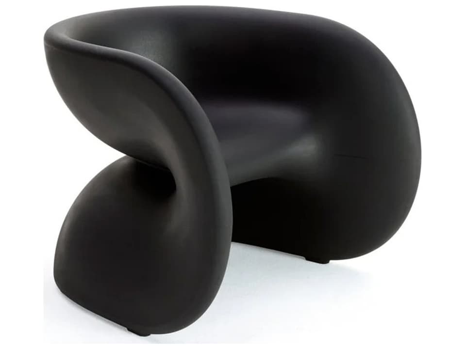 Fortune Recycled Plastic Lounge Chair in Licorice