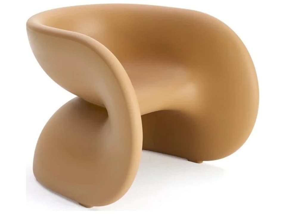 Fortune Recycled Plastic Lounge Chair in Cookie