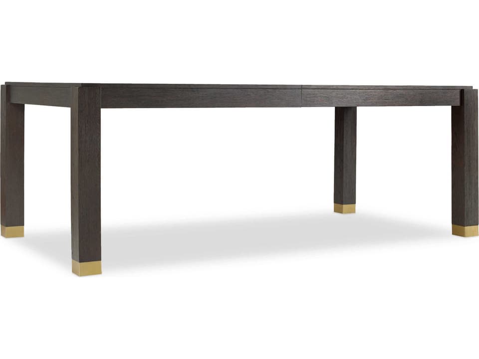 Curata Rectangle Dining Table with 2 Leaves in Midnight Finish