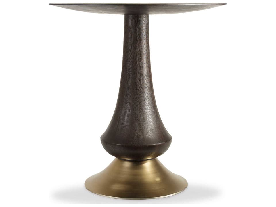 Curata Round Pub Dining Table in Midnight and Brushed Brass