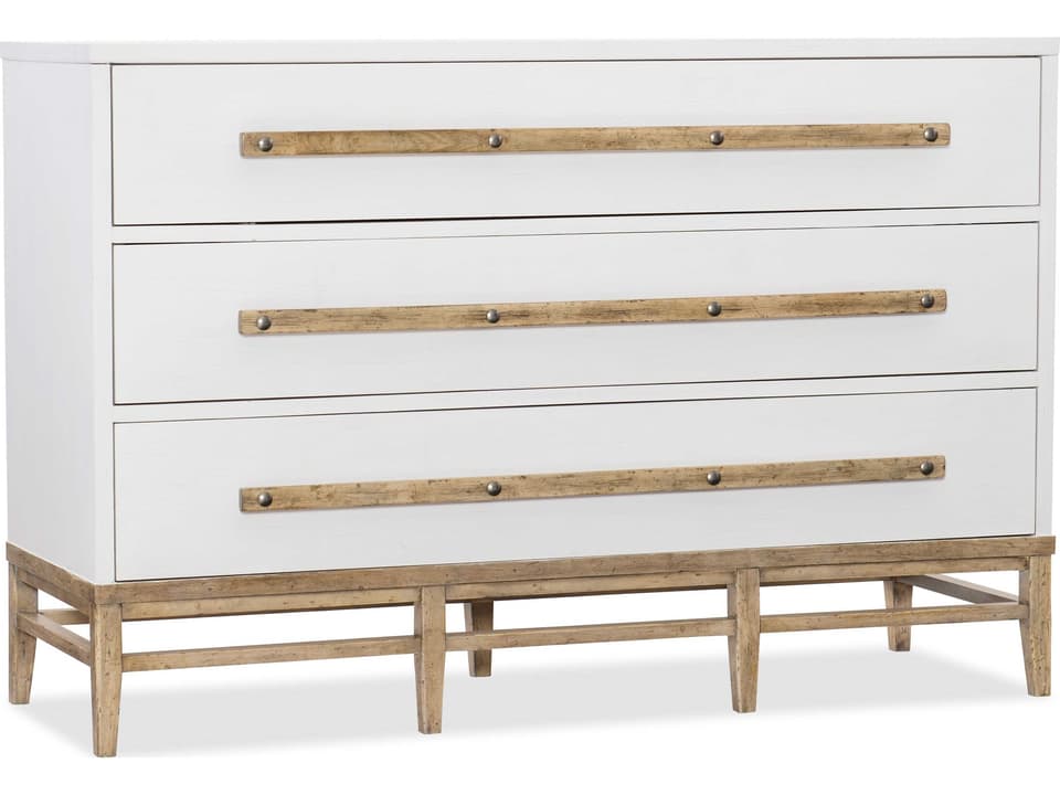 Urban Elevation 3-Drawer Bachelor's Chest in White Plaster Finish