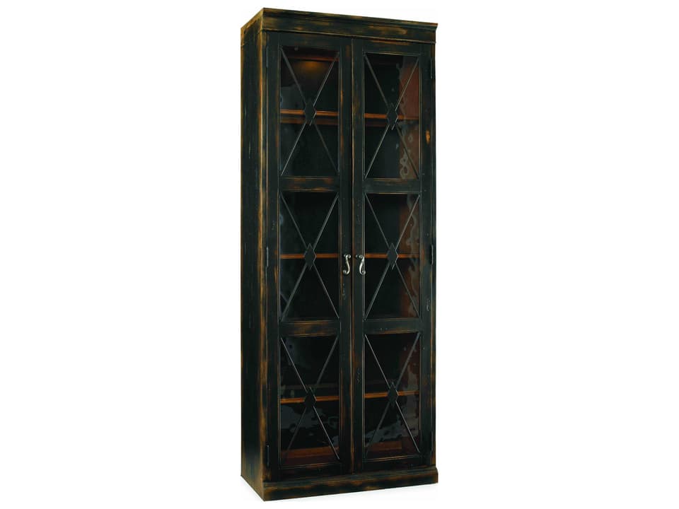 Heritage Hardwood Black Display Cabinet