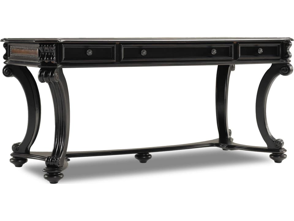 Telluride 66-Inch Writing Desk in Distressed Black Finish