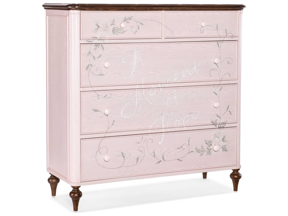 Komen Moment of Hope 5-Drawer Accent Chest in Pink
