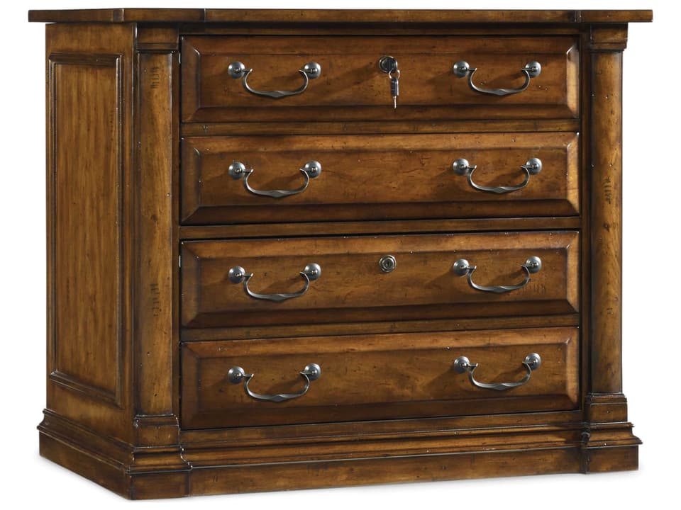 Tynecastle 36-Inch Two-Drawer Lateral File in Warm Chestnut