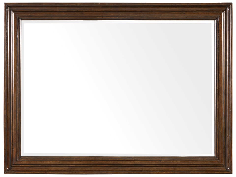 Leesburg Landscape Mirror in Mahogany Finish