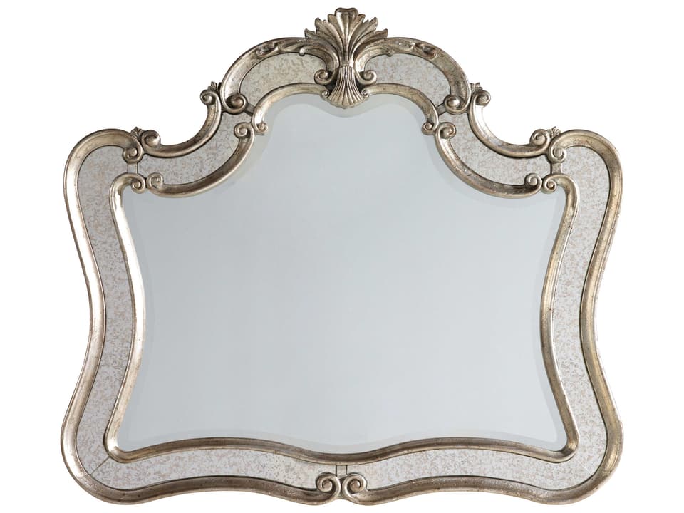 Sanctuary Shaped Mirror in Bardot Silver Leaf Finish