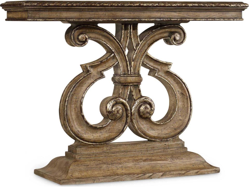 Melange Rectangular Console Table in Light Caramel Latte