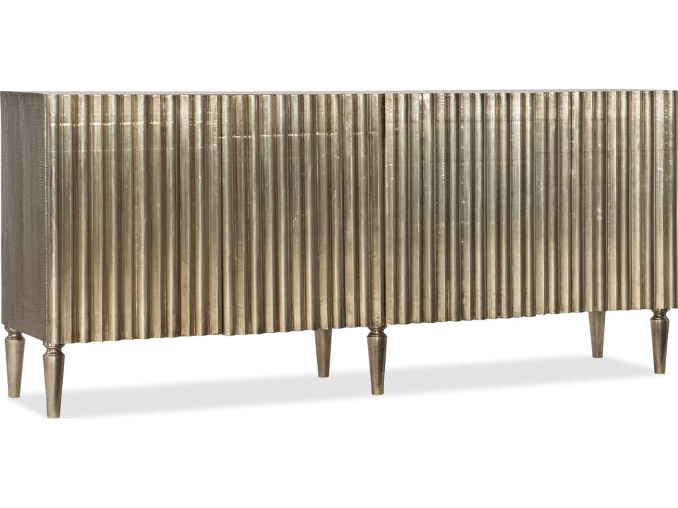 German Silver Console Table with Four Doors in Silver