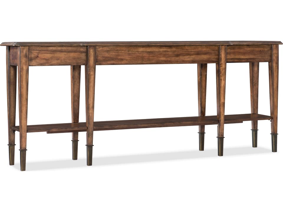 Skinny Console Table in Medium Wood Finish