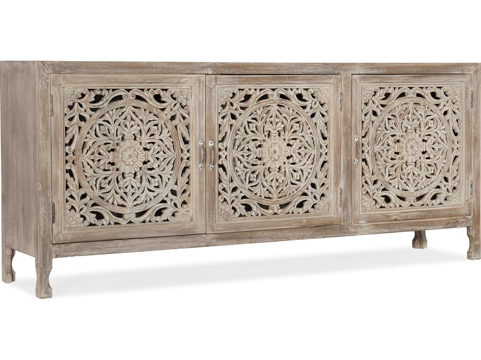 80" Hardwood Light Wood Media Console