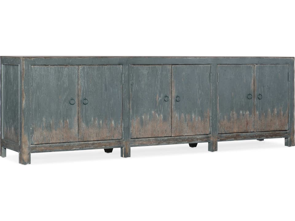 Boheme Salvator Media Console in Distressed Antique Blue