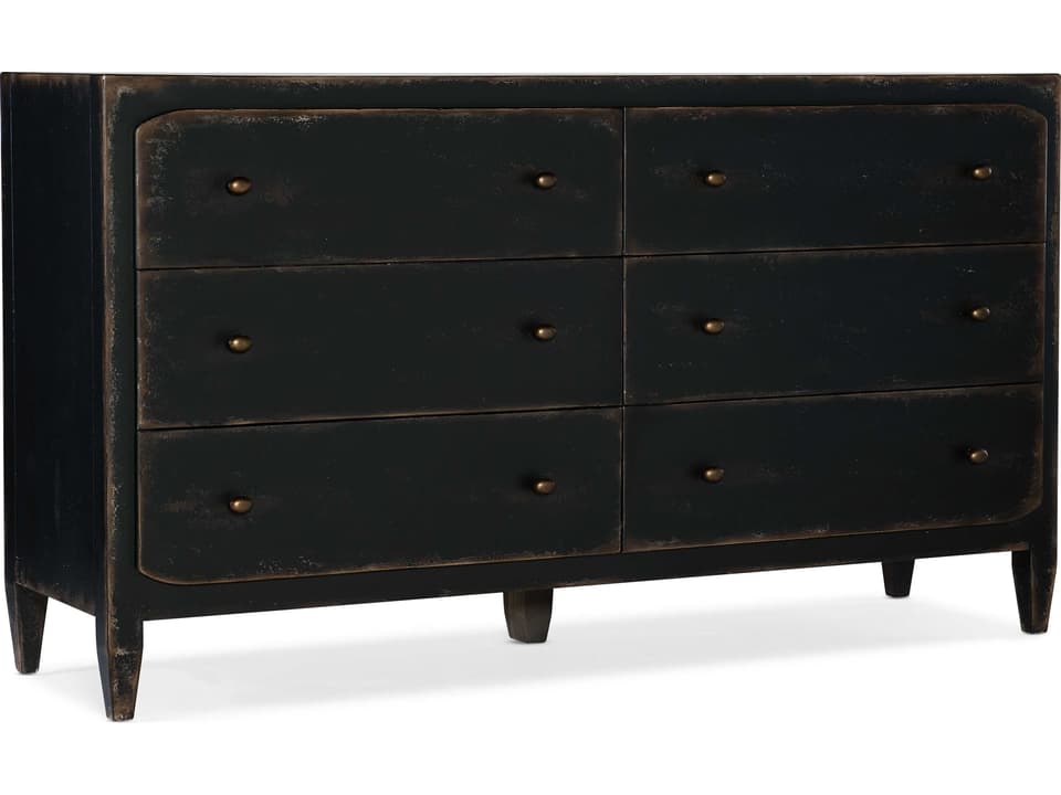 Ciao Bella Six-Drawer Dresser in Black