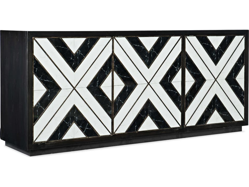 Sanctuary Noir Et Blanc Entertainment Console in Black and White