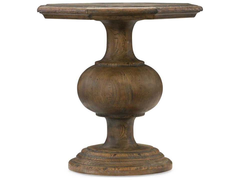 Hill Country Mason End Table in Multi-Tone Saddle Brown and Black