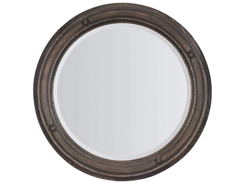 Traditions Round Wall Mirror in Magnolia White Finish