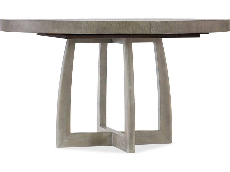 Affinity 48-Inch Round Pedestal Dining Table in Greige Oak