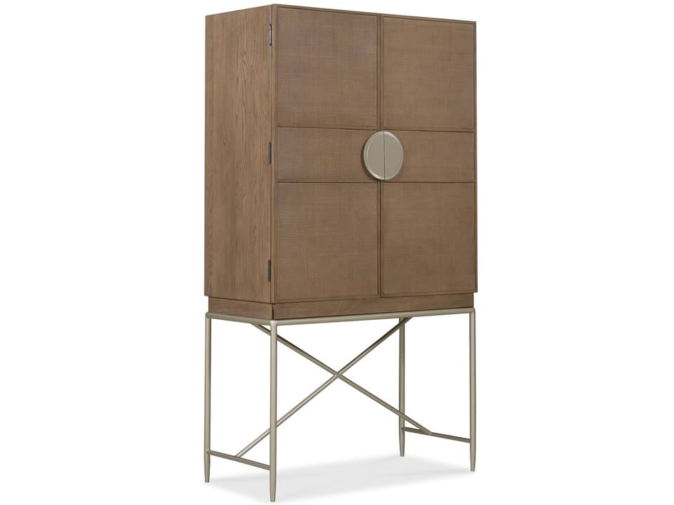 Sonnet Office File Cabinet with Cane Doors in Wren Finish